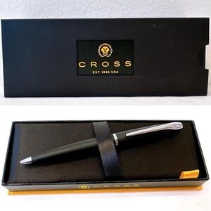A.T. Cross Company ATX Basalt Black Ballpoint Pen 882-3 NEW Retail: $85